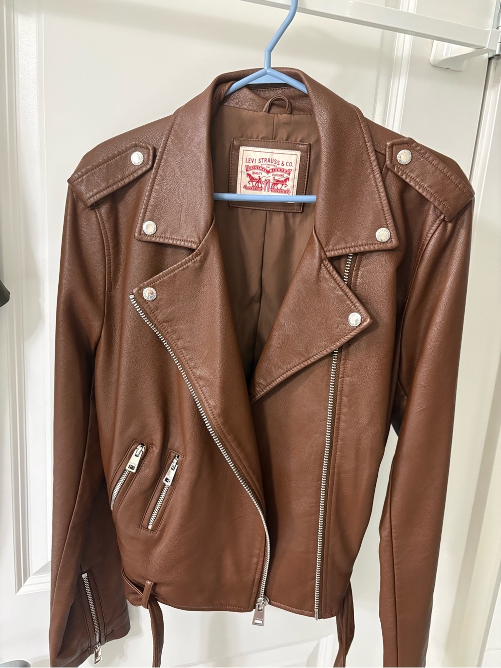 Levi's Chestnut Brown Leather Moto Jacket